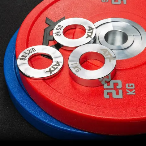 Paire de minis disques olympiques fractionnés 0,25 - 0,5 - 1kg chromées - vue 2