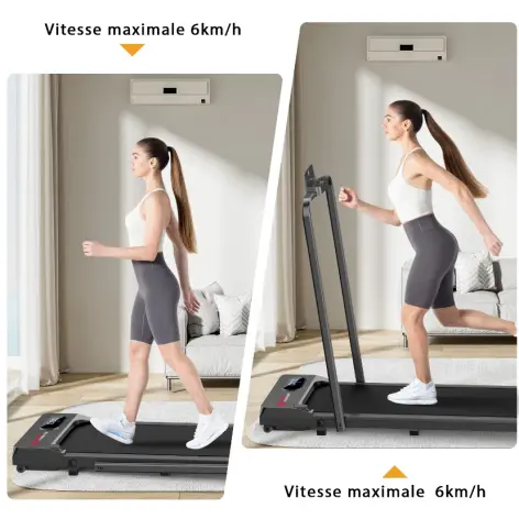 Tapis roulant électrique pour marche et course à pied avec option main courante - vue 4