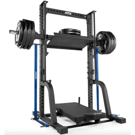 leg press verticale de marque ATX avec supports de disques de poids x3 de 50 mm - vue 2