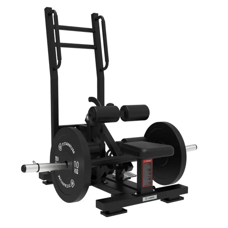 Standing hip thrust machine plate loaded