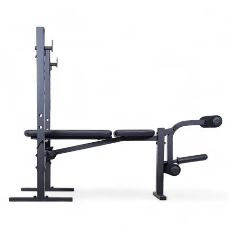 Banc de musculation avec chandelles et option leg curl extension - vue 3