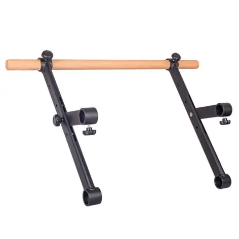 Accessoire Barre de traction en bois et acier pour espalier de musculation - vue 2