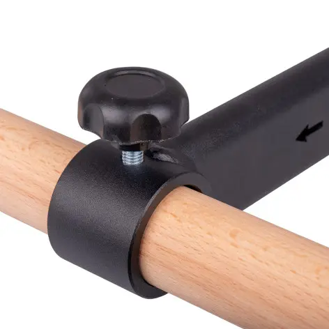 Accessoire Barre de traction en bois et acier pour espalier de musculation - vue 5