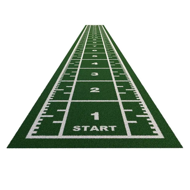 Piste de cross-training en gazon synthétique vert 20 x 2 mètres