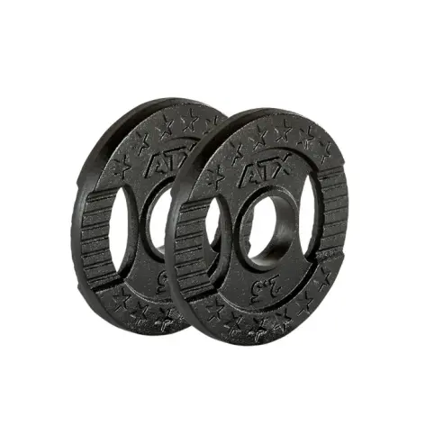 Pack ATX - Barre de musculation olympique 220 cm chromée avec colliers de serrage et 107.5 kg de poids - vue 7