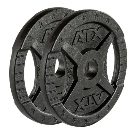 Pack ATX - Barre de musculation olympique 220 cm chromée avec colliers de serrage et 107.5 kg de poids - vue 9