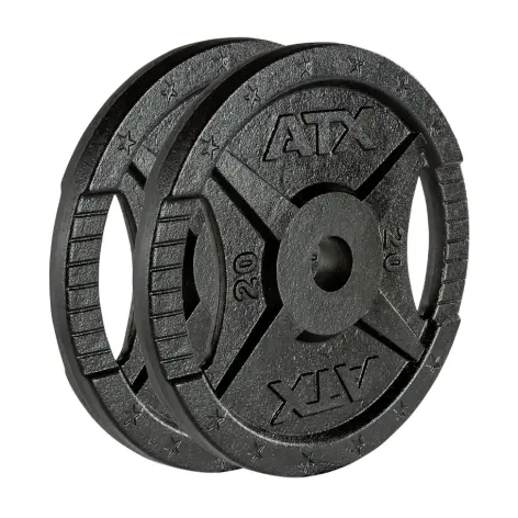 Pack ATX - Barre de musculation olympique 220 cm chromée avec colliers de serrage et 107.5 kg de poids - vue 11