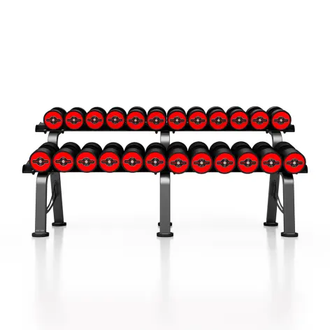 Rack professionnel complet avec haltères 5 à 32,5 kg - vue 2