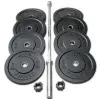 Set économique de 100 kg de poids Bumpers Plates et Barre de musculation - vue 4