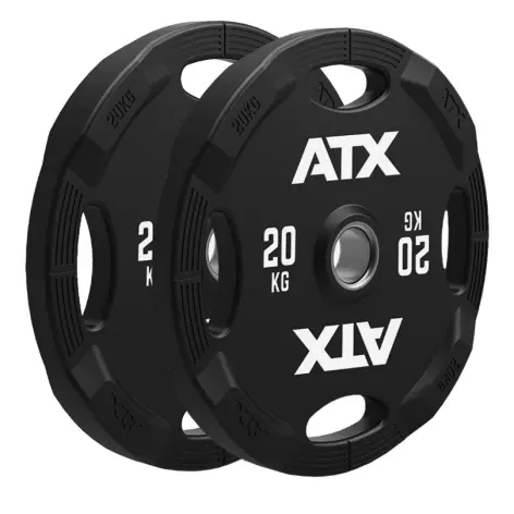 Pack de 107.50 kg de poids en caoutchouc à poignées et barre - vue 2