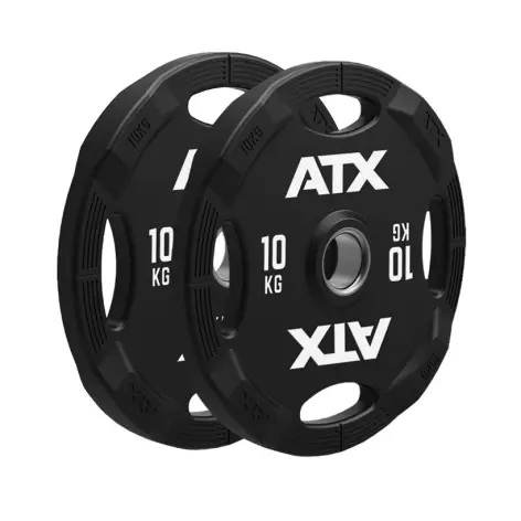 Pack de 107.50 kg de poids en caoutchouc à poignées et barre - vue 4