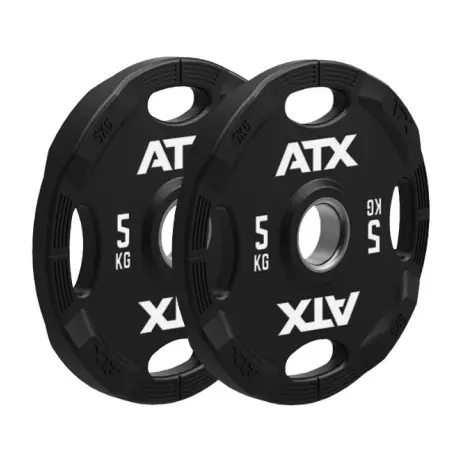 Pack de 107.50 kg de poids en caoutchouc à poignées et barre - vue 5