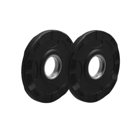 Pack de 107.50 kg de poids en caoutchouc à poignées et barre - vue 6