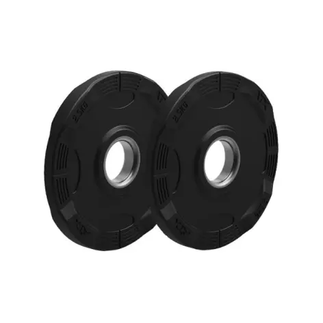 Pack de 107.50 kg de poids en caoutchouc à poignées et barre - vue 7