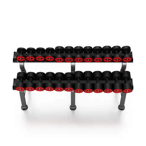 Rack professionnel complet avec haltères 5 à 32,5 kg - vue 3