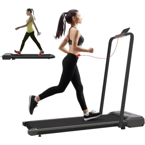 Tapis de marche électrique avec écran LED et support pour tablette pliable - vue 2