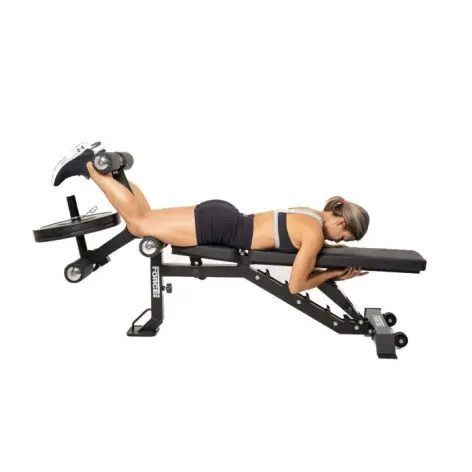 Banc de musculation avec pupitre biceps et option leg curl leg extension - vue 7