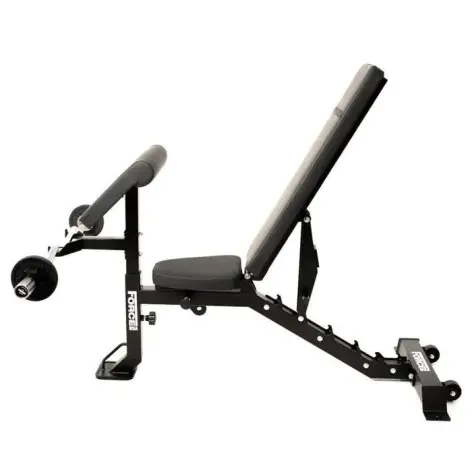 Banc de musculation avec pupitre biceps et option leg curl leg extension - vue 3