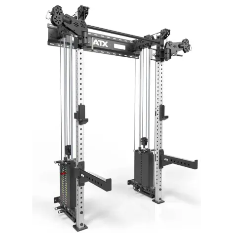 Half rack mural de musculation ATX avec double colonne de poids 90 kg - vue 2