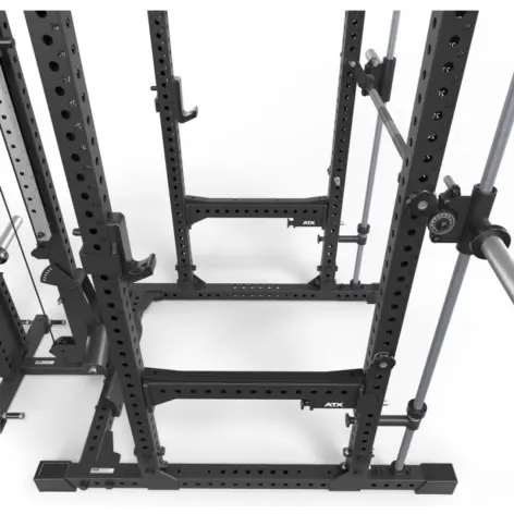 Power rack cage ATX avec poulie à charge libre puis barre guidée - vue 9