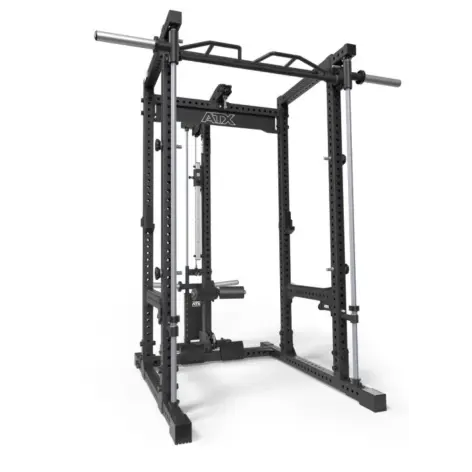 Power rack cage ATX avec poulie à charge libre puis barre guidée - vue 3