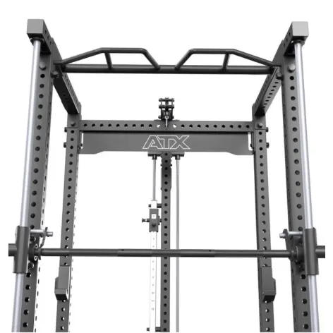 Power rack squat ATX fitness avec poulie à charge guidée et système de barre guidée - vue 7