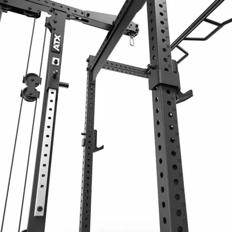 Power rack squat ATX fitness avec poulie à charge guidée et système de barre guidée - vue 21