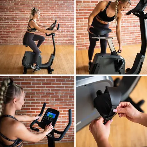 Vélo d'appartement avec selle réglable et roue d'inertie de 9 kg - vue 7