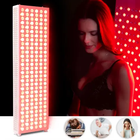 Panneau de luminothérapie avec 180 LED rouge pour accélérer la récupération musculaire - 75 x 22 x 6,5 cm - vue 2