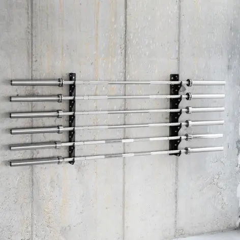 Support de rangement pour barres de musculation x6 à fixation murale - vue 4