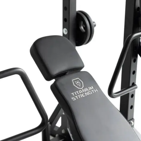 Banc de crosstraining réglable  avec roulettes et poignée de transport pour entrainement en salle de sport - vue 2