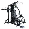 Multistation semi-pro avec presse réglable pour training des jambes et fonction chaise romaine - Colonne de poids 80 kg