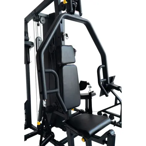 Multistation semi-pro avec presse réglable pour training des jambes et fonction chaise romaine - Colonne de poids 80 kg - vue 7