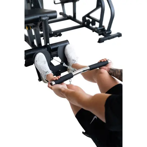 Multistation semi-pro avec presse réglable pour training des jambes et fonction chaise romaine - Colonne de poids 80 kg - vue 18