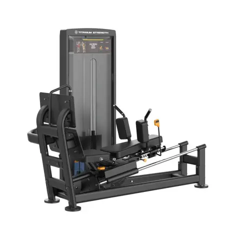 Leg press horizontale dual hack squat pro Titanium Strength à charge guidée - vue 4