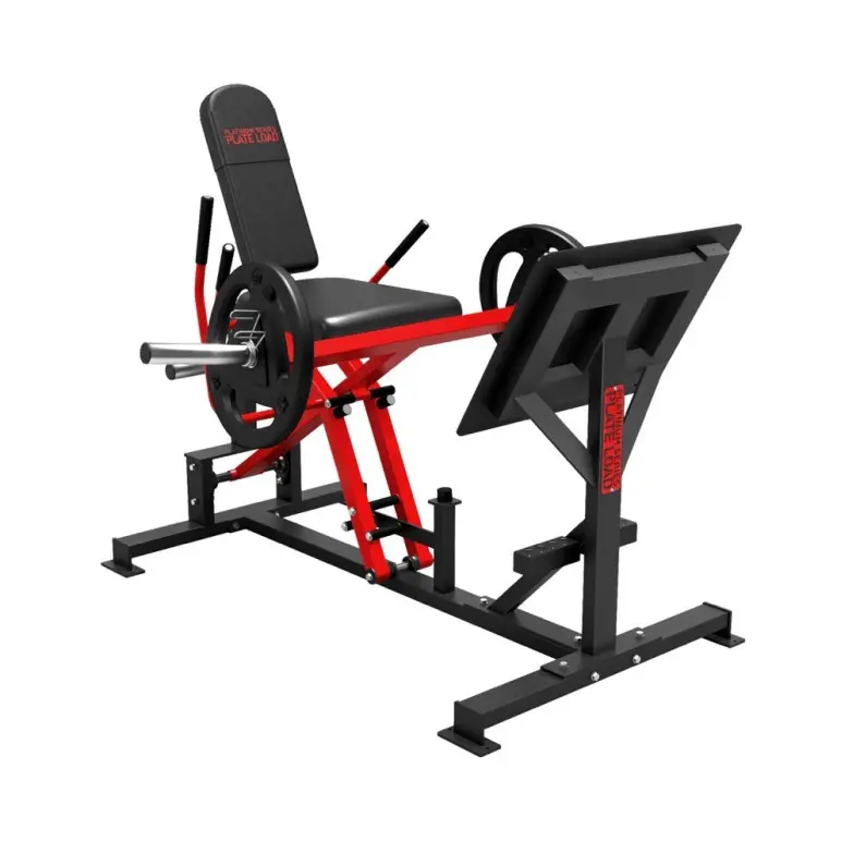 Presse à cuisses et mollets charge libre horizontale rouge