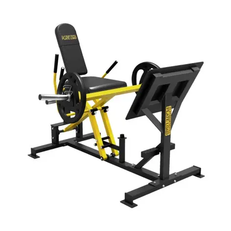 Presse à cuisses et mollets charge libre horizontale jaune