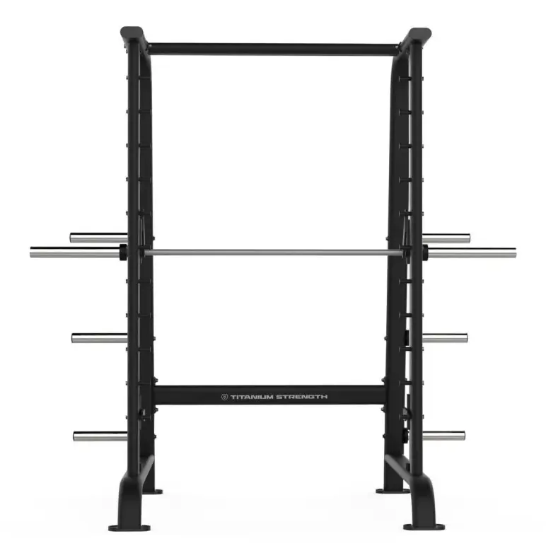 Smith Machine Professionnelle ultra fluide avec support de rangement - Capacité 250 kg - Titanium Strength  Black Series - vue 1