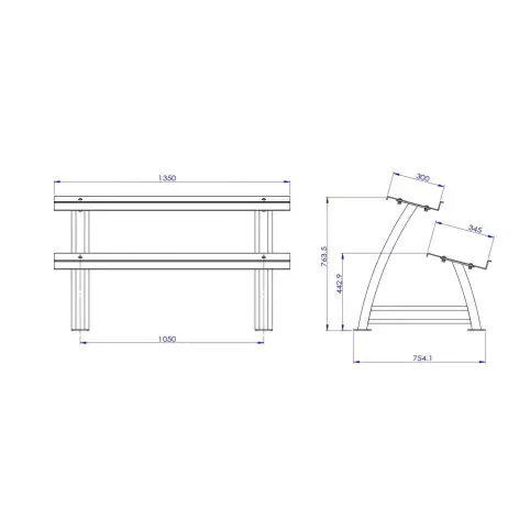 Rack de rangement pour haltères hexagonaux de musculation sur 2 étages - vue 2
