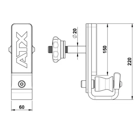Crochets en J universels pour racks et power cage ATX série 600 et 700 capacité de charge 400 kg - vue 7