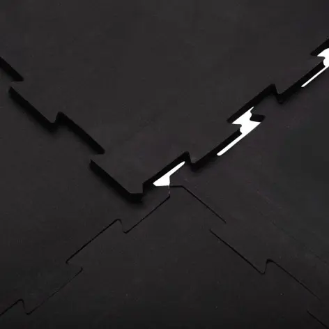 Dalles de sol puzzles en caoutchouc SBR haut de gamme pour salles de sport - 100 x 100 x 1,5 cm - vue 3