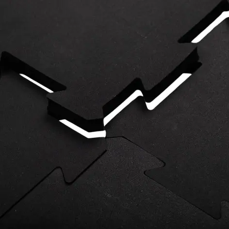 Plaque de sol puzzle en caoutchouc 50 x 50 x 1,5 cm - vue 6