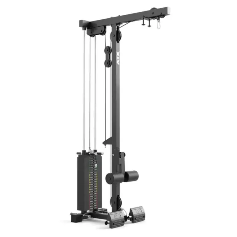 Poste à poulie ATX à charge guidée avec colonne de poids de 115 kg chargeable jusqu'à 150 kg - Tirage haut et bas pour racks ATX