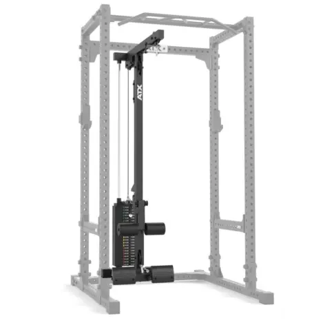 Poste à poulie ATX à charge guidée avec colonne de poids de 115 kg chargeable jusqu'à 150 kg - Tirage haut et bas pour racks ATX