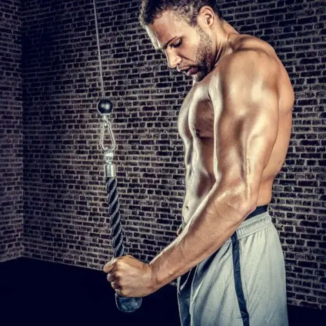 Corde de tirage à triceps un bras 40 cm pour machine à poulie - vue 2