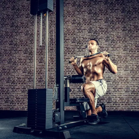 Barre de curl pour biceps / triceps 75 cm tirage poulie - vue 4