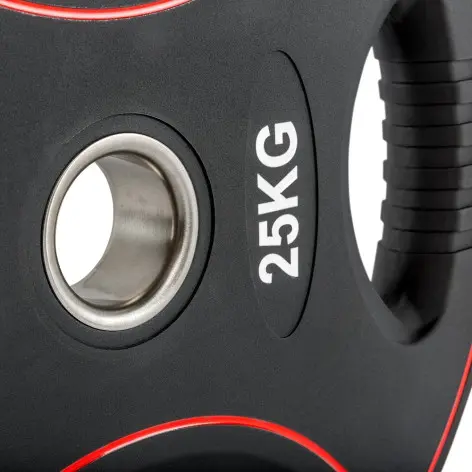 Disques de poids 50 mm en polyuréthane 4 poignées - 1,25 kg à 25 kg - vue 2
