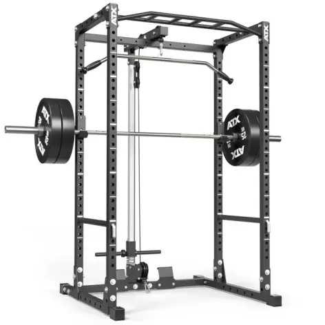 Power rack squat ATX fitness avec poulie haute et basse à charge libre - vue 2