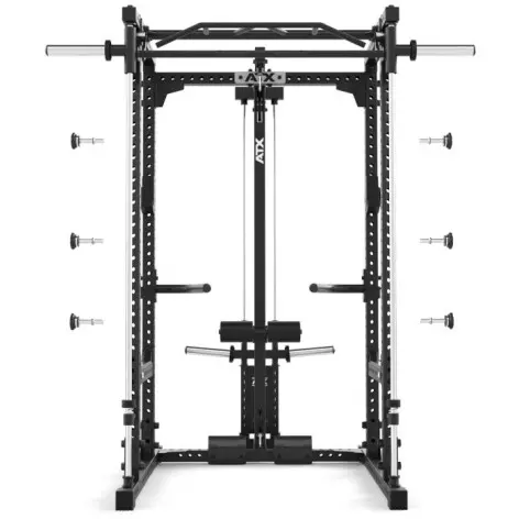 Power rack àà squat ATX avec option barre guidée et poulie à charge libre - vue 6