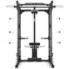 Power rack àà squat ATX avec option barre guidée et poulie à charge libre - vue 6